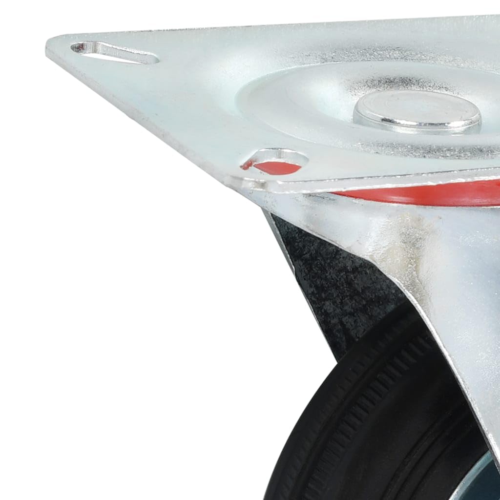 vidaXL Lenkrollen 100 mm Möbelrollen 4 Stk. Gummi Eisen