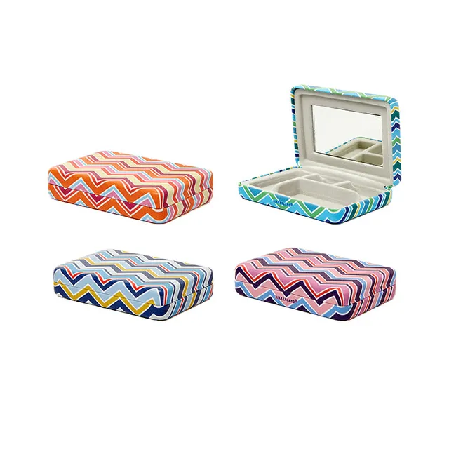 Kikkerland Home Portable Striped Jewelry Case Schmucketui gestreift
