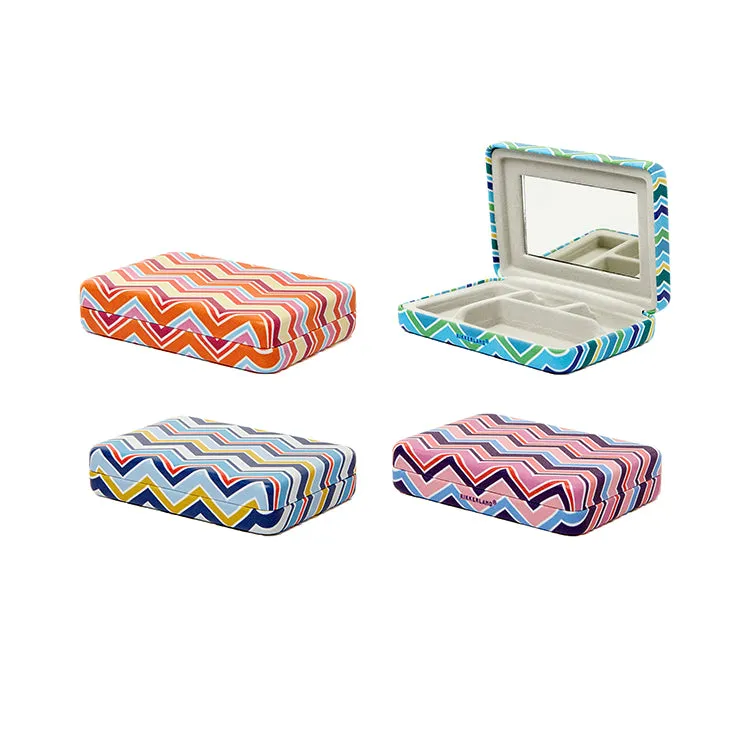 Kikkerland Home Portable Striped Jewelry Case Schmucketui gestreift