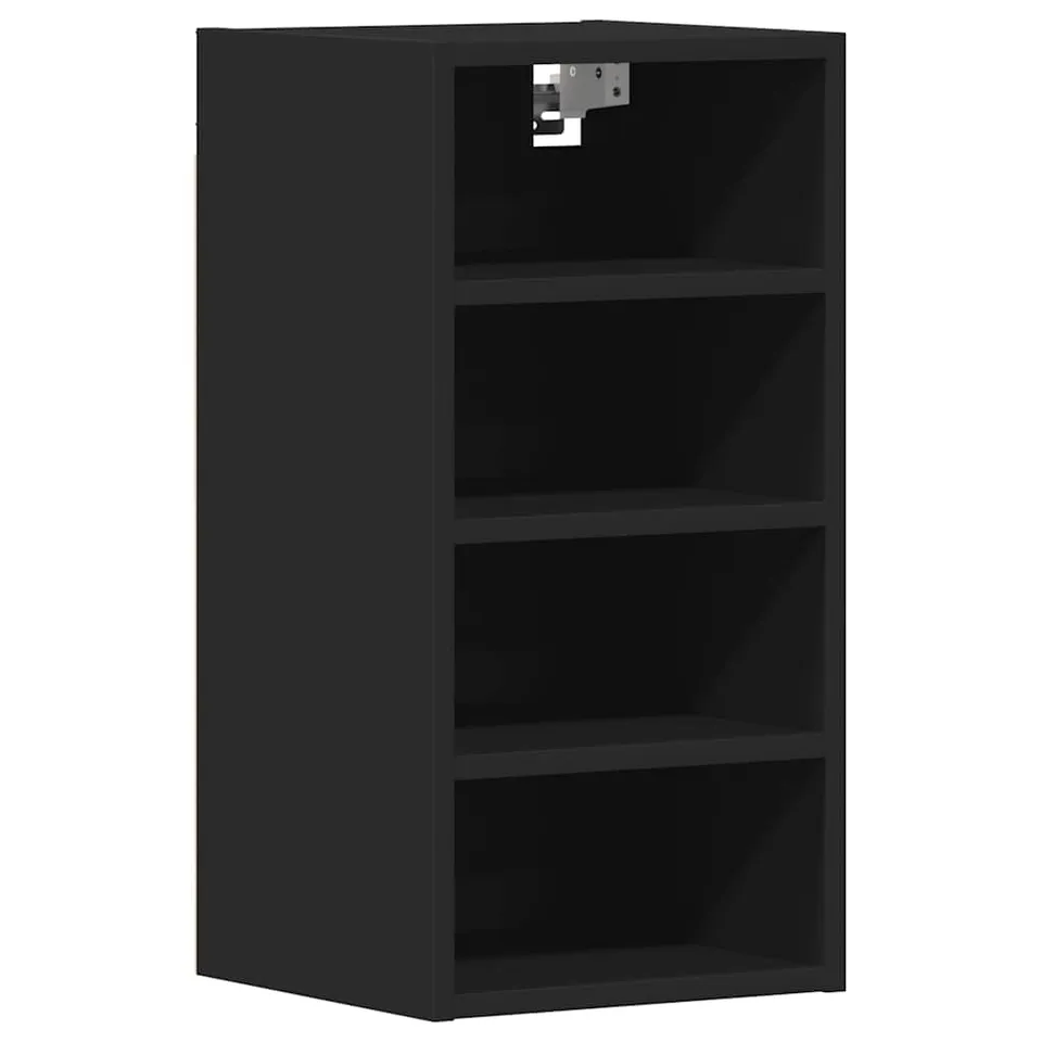 vidaXL Riga Hängeschrank Schwarz 30x60 cm Holzwerkstoff