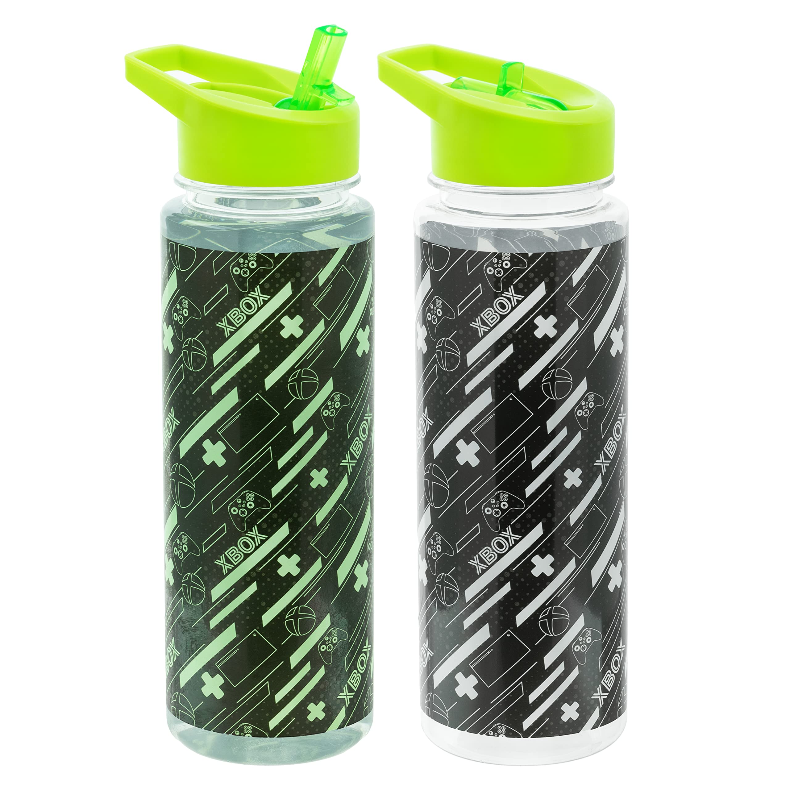 Paladone Xbox Farbwechsel Trinkflasche 650 ml mit Strohhalm