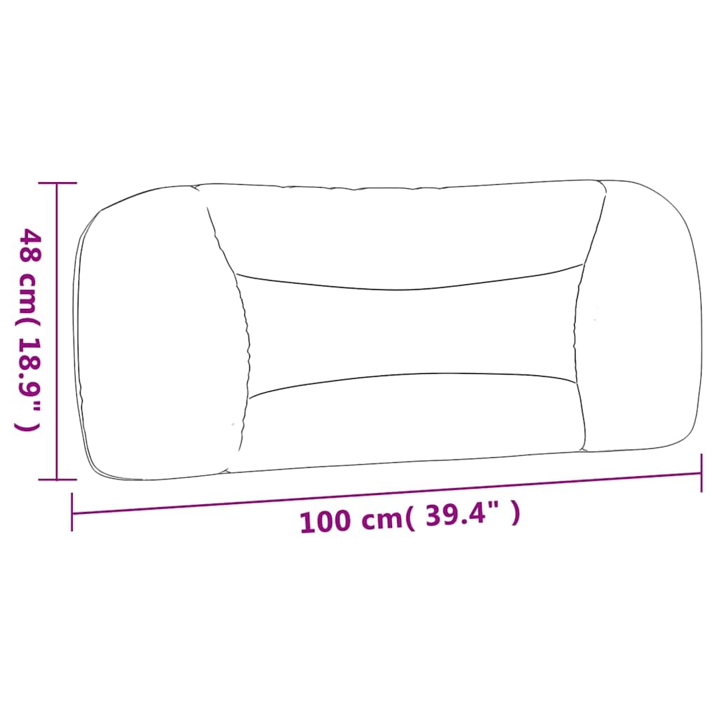 vidaXL Hvar Kopfteilkissen 100 cm Schwarz Kunstleder