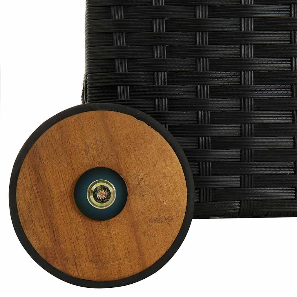 vidaXL Auflagenbox Poly Rattan Schwarz 120x65x61 Kissenbox