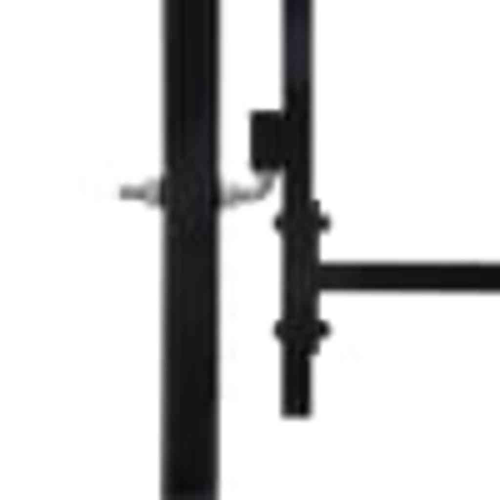 vidaXL Heim & Garten Doppelflügeltor Stahl 300x150 cm Schwarz