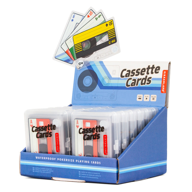 Kikkerland Play Spielkarten Kassette transparent wasserdicht