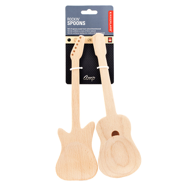 Kikkerland Home Rockin Spoons Kochlöffel Gitarre 2er Set