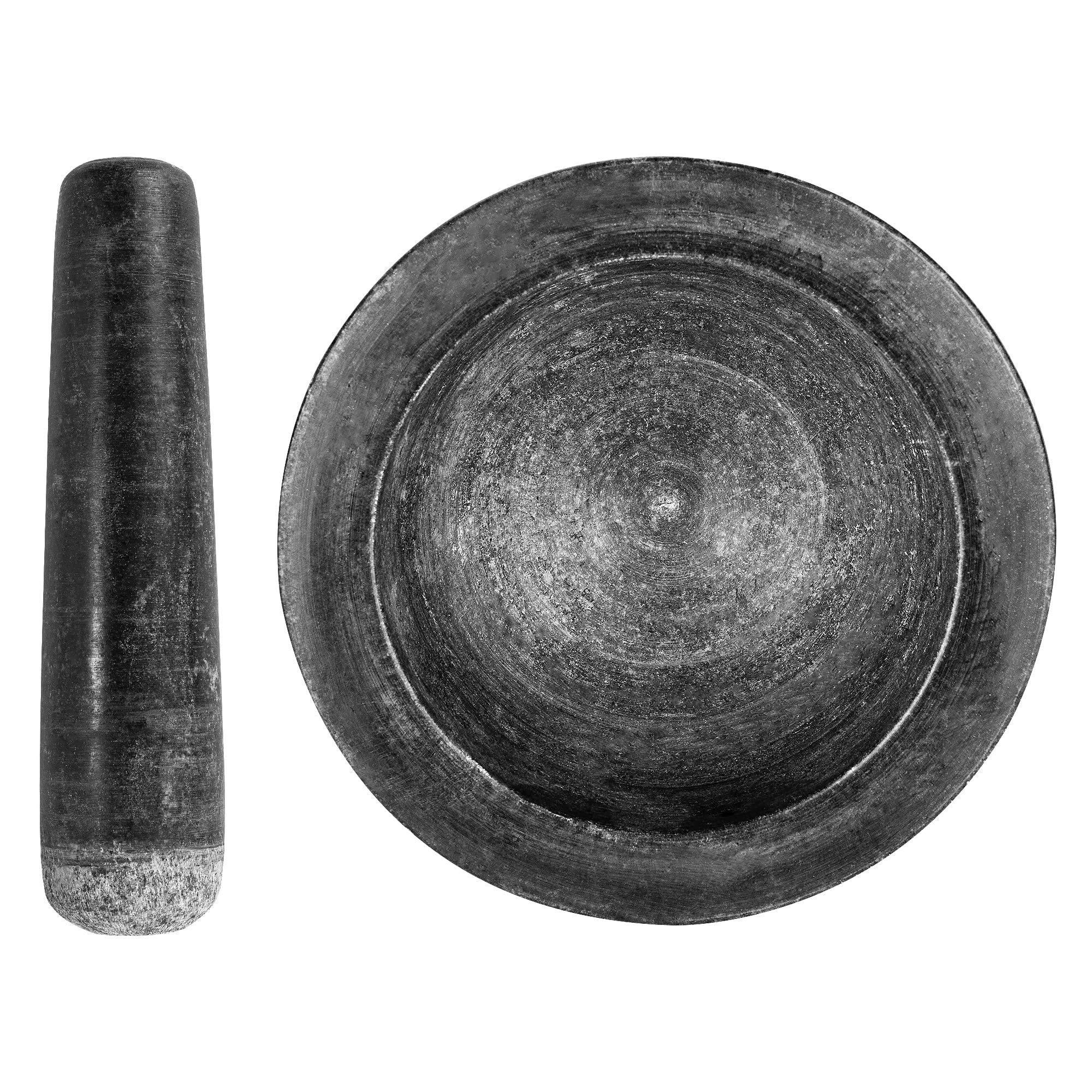 Intirilife Mörser mit Stößel Granit 16 cm Naturstein