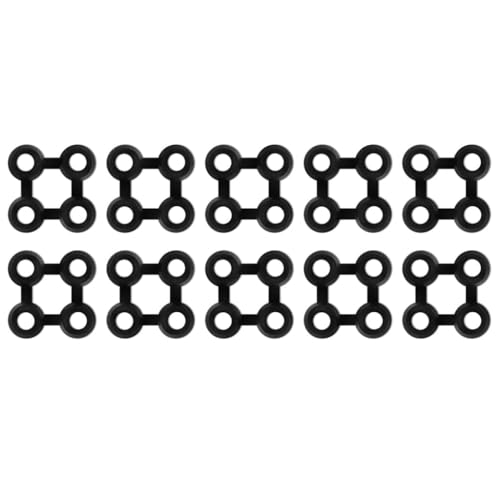 vidaXL Verbinder für Ringgummimatten Schwarz 10 Stk Gummi