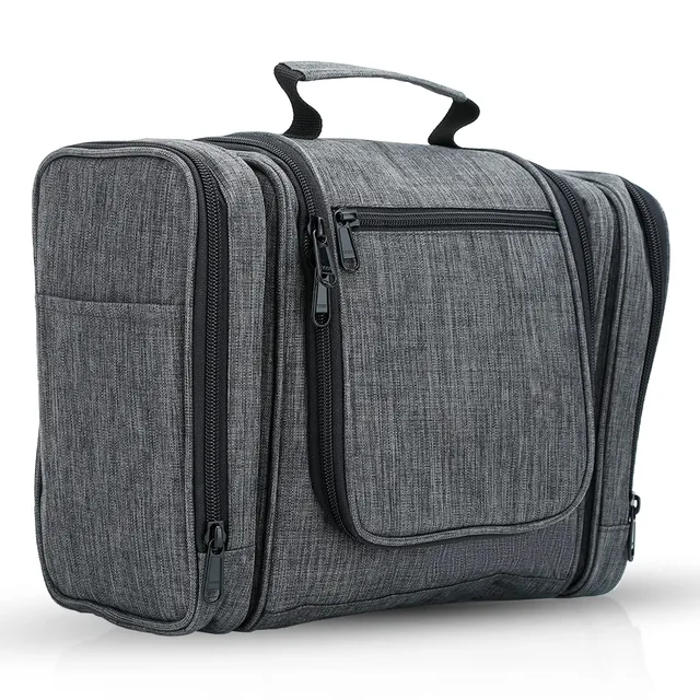 Intirilife Kosmetiktasche Grau 27x13x27,5 cm Polyester aufhängbar