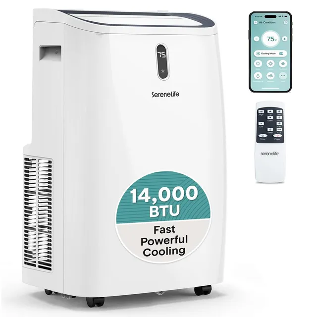 Serenelife Portable AC Klimagerät 14000 BTU weiß Entfeuchter