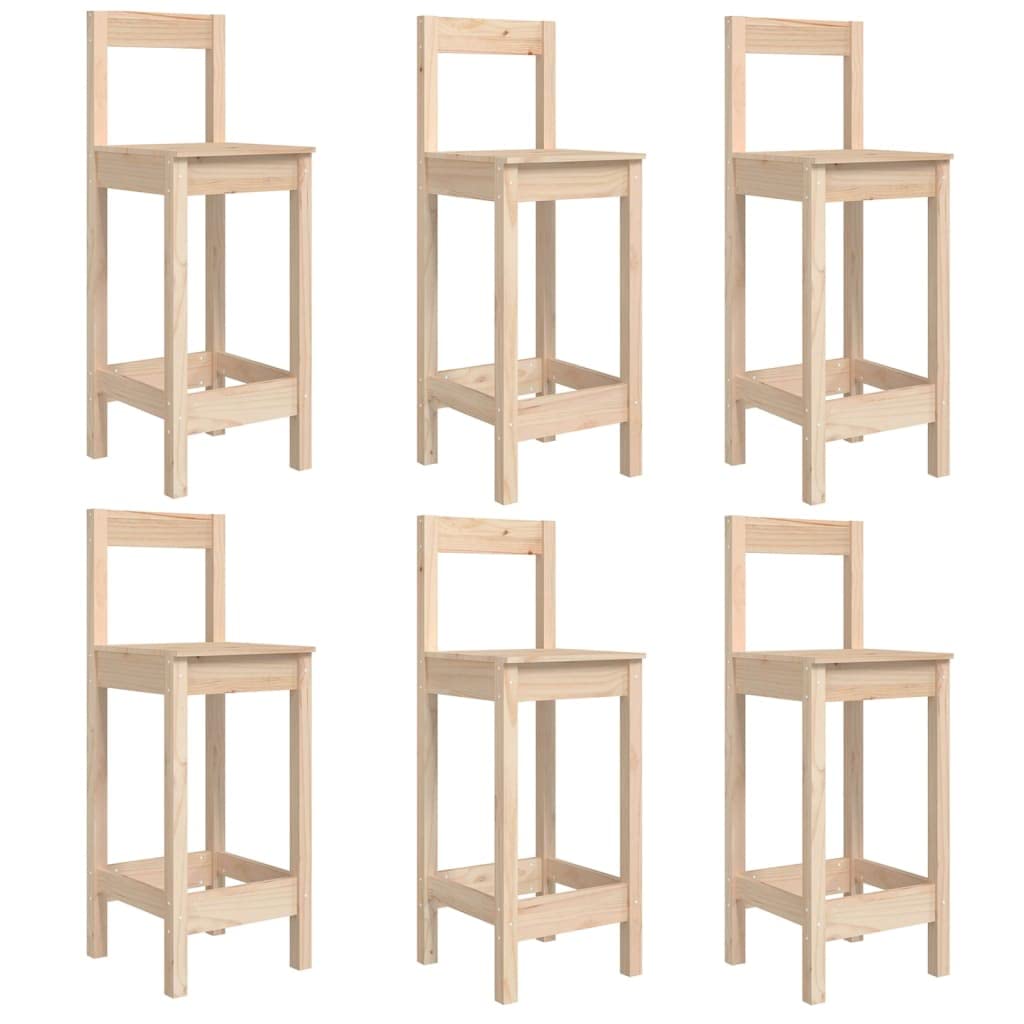 vidaXL 7-tlg. Gartenbar-Set Bartisch Kiefer mit Lehne