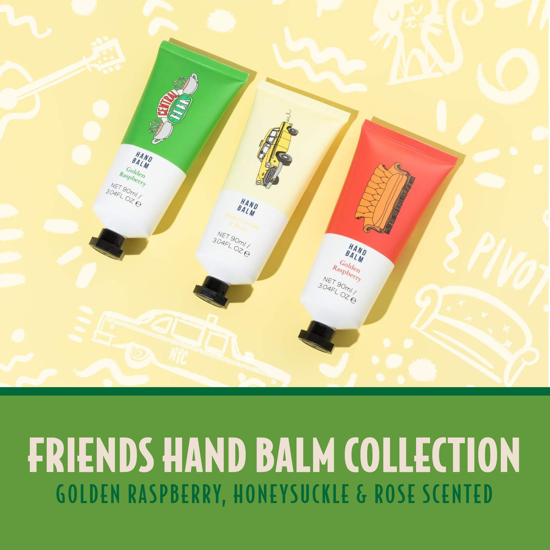 Paladone Friends Handbalsam Set 3x90 ml Himbeere Rose