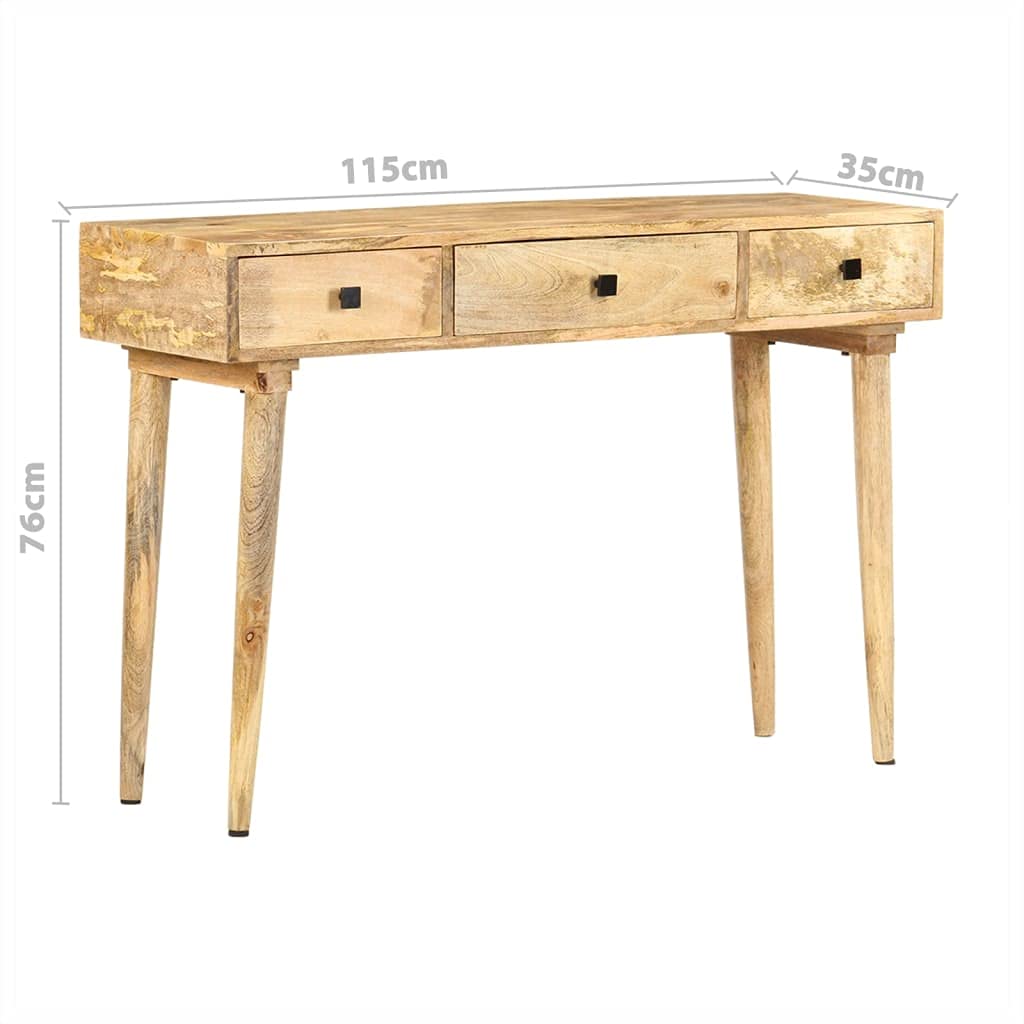 vidaXL Konsolentisch Mangoholz 115x35x76 cm mit Schubladen