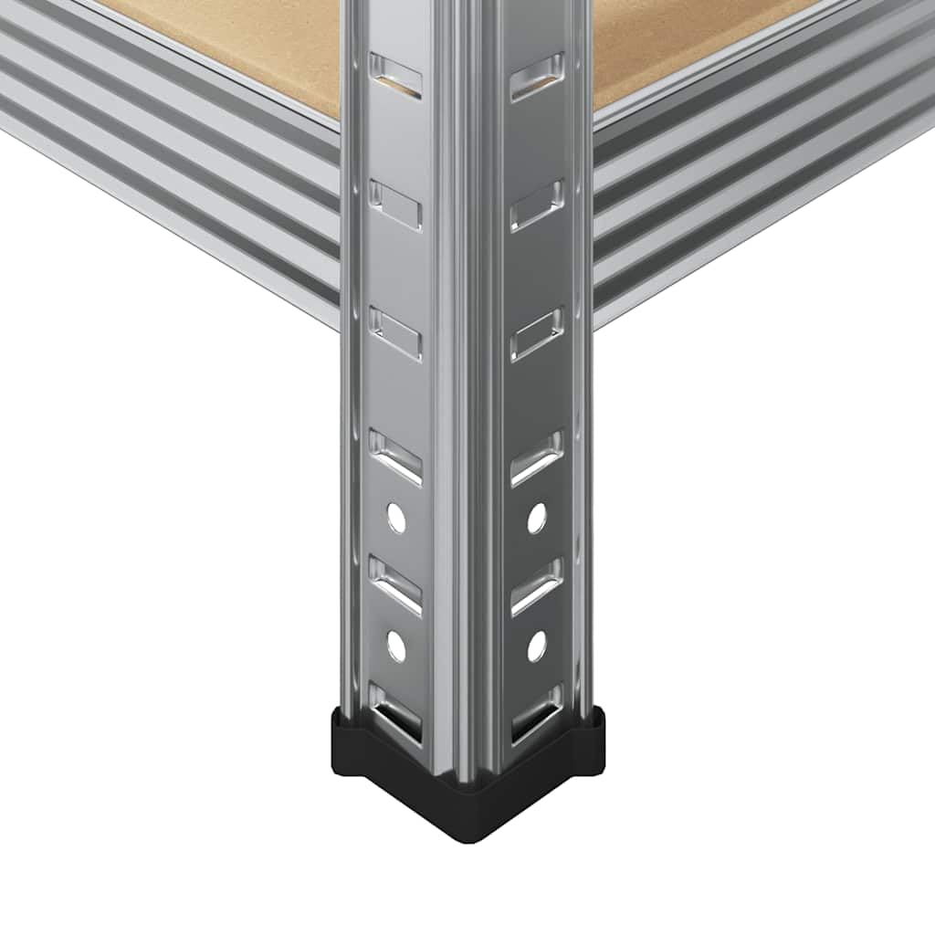 vidaXL Regal-Set 5 Böden 3 Stk Silber Schwerlastregal