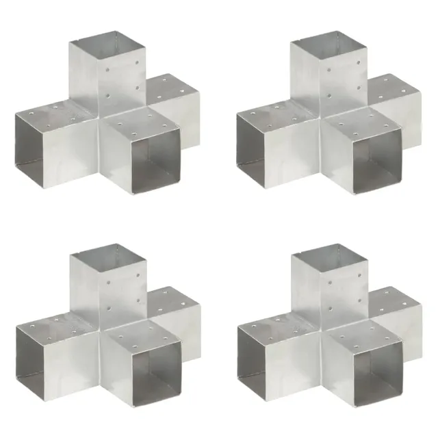 vidaXL Heim & Garten Pfostenverbinder X-Form 91x91 mm 4er