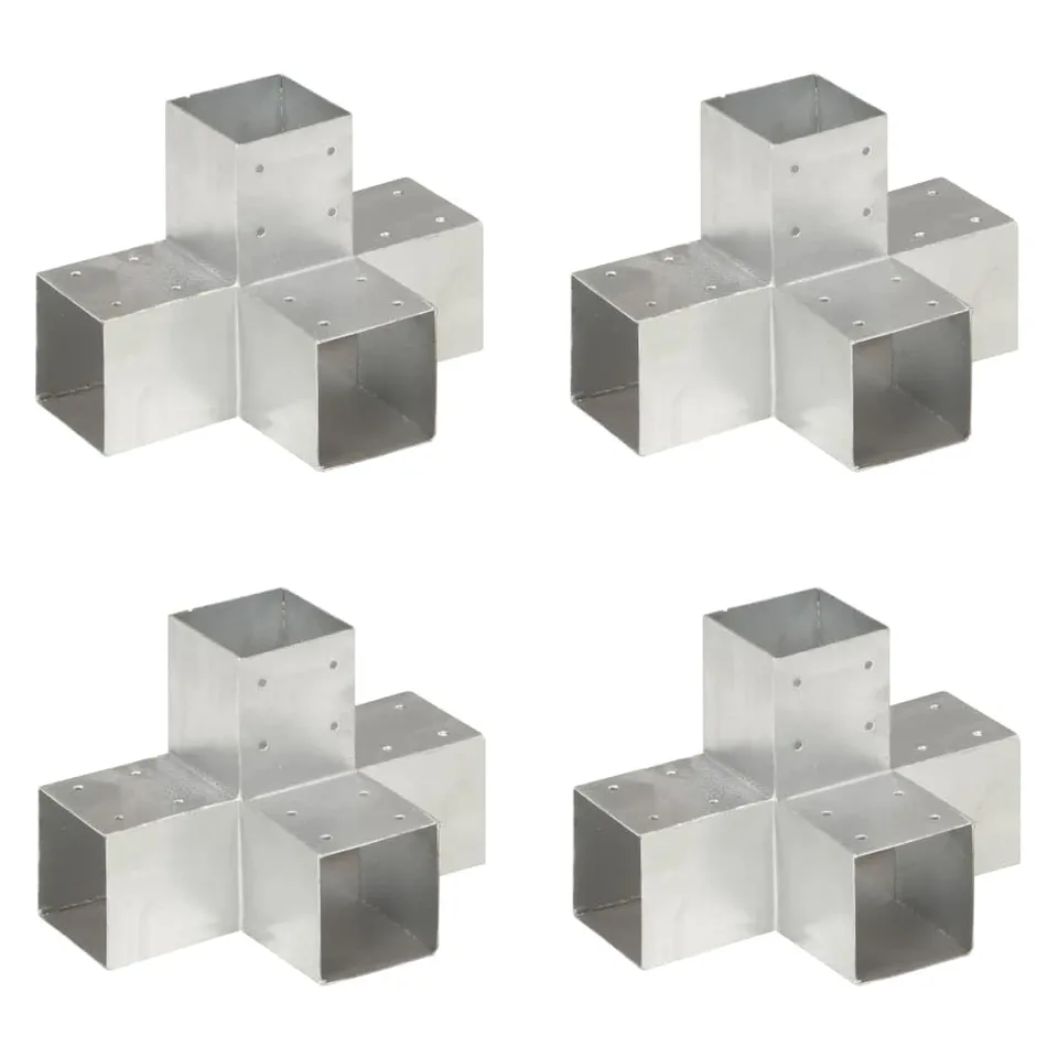 vidaXL Heim & Garten Pfostenverbinder X-Form 91x91 mm 4er