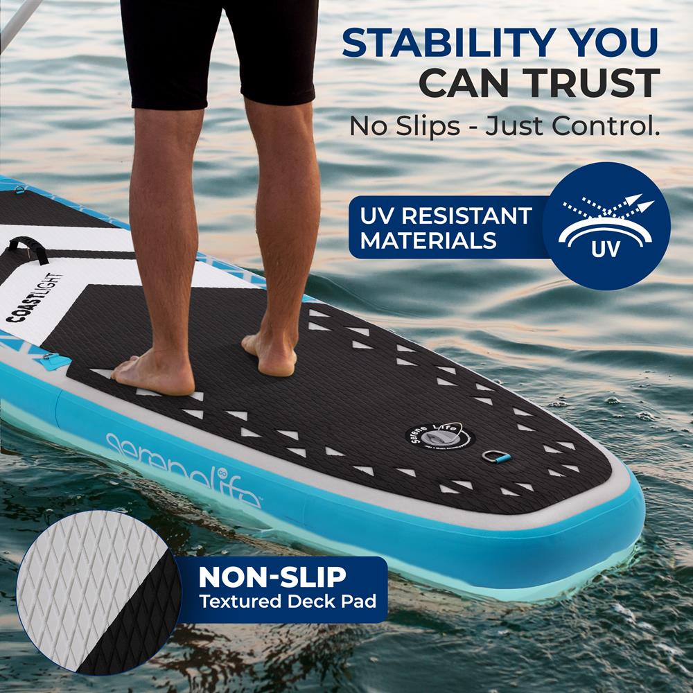 Serenelife SUP Board aufblasbar 320 cm LED Komplettset