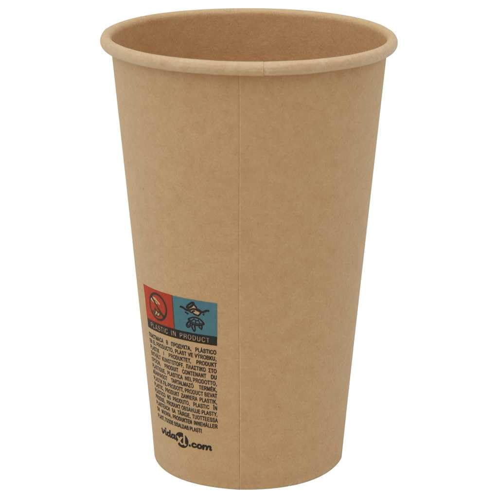 vidaXL Pappbecher mit Deckel 8oz 200ml 1000 Stück auslaufsicher