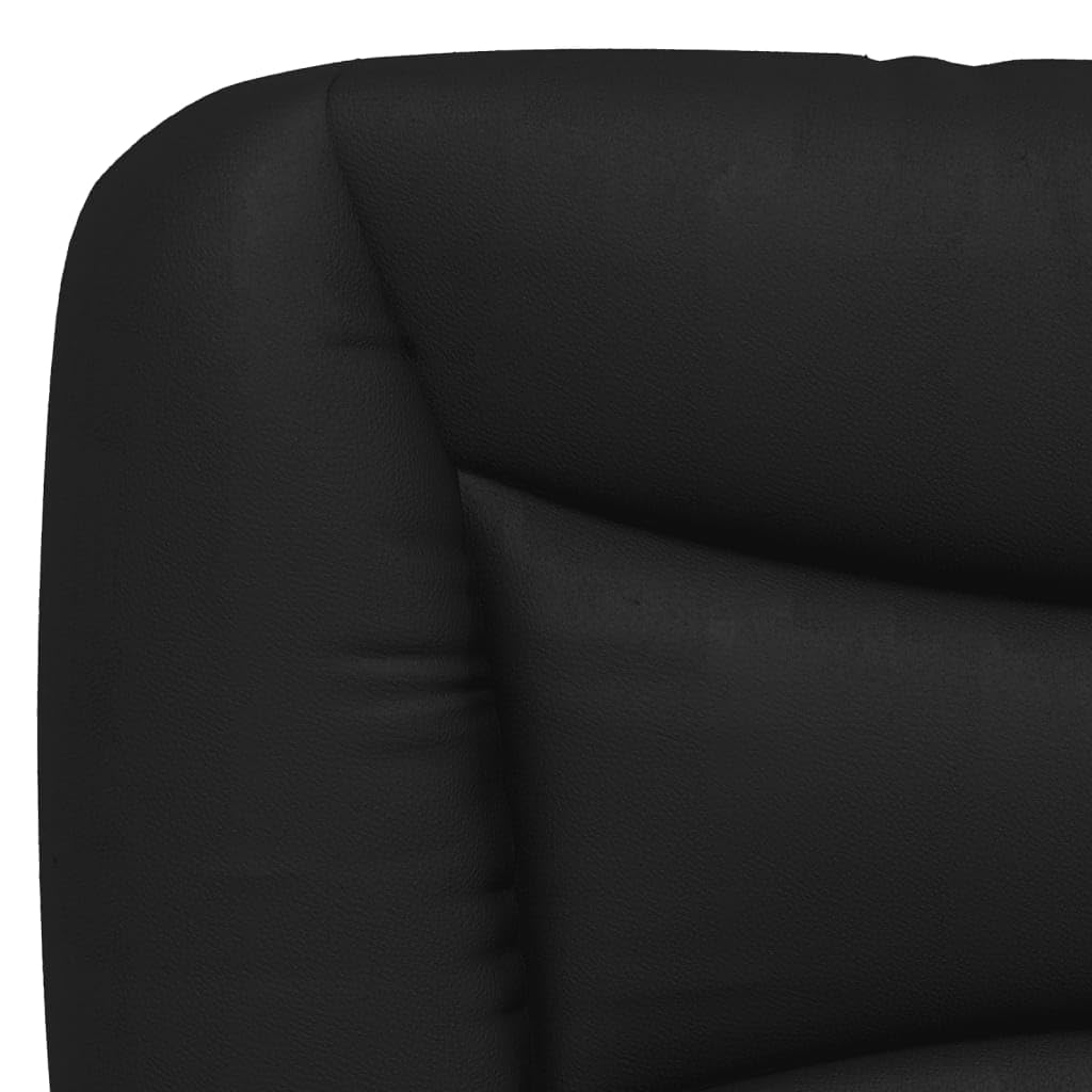 vidaXL Hvar Kopfteilkissen 100 cm Schwarz Kunstleder