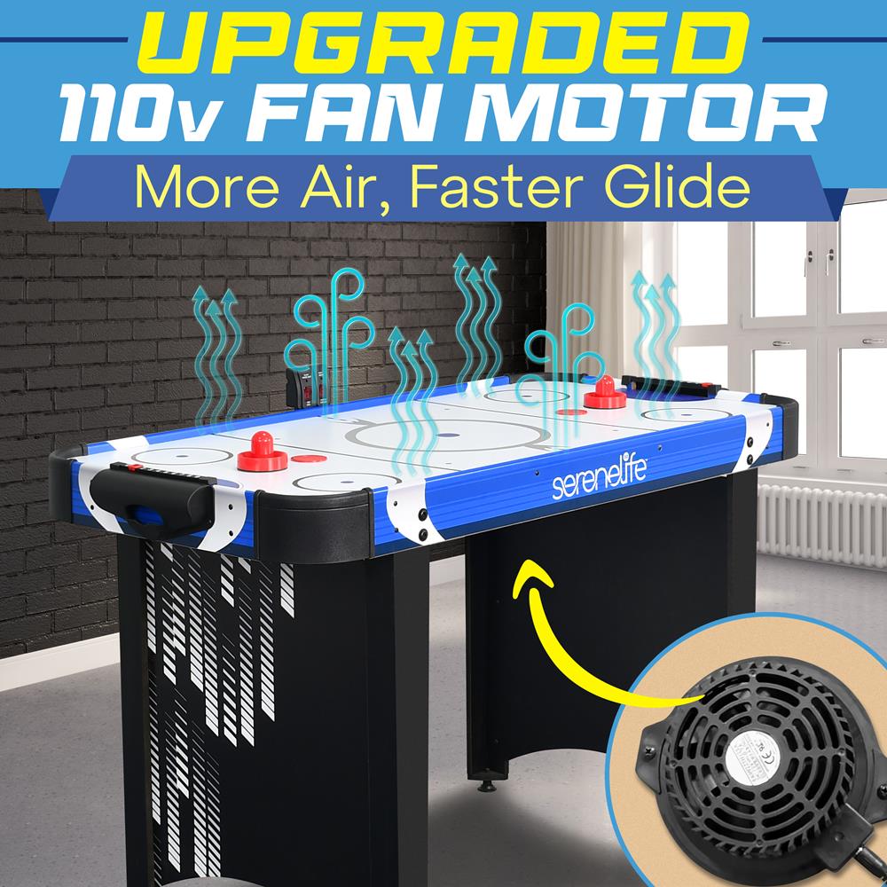 Serenelife Game Tables Airhockeytisch 48 Zoll Weiß LED