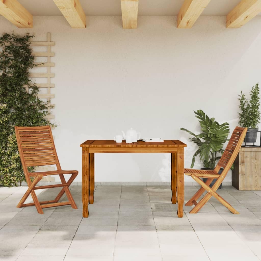 vidaXL Klappstühle Akazie 2 Stück Massivholz Garten 110 kg