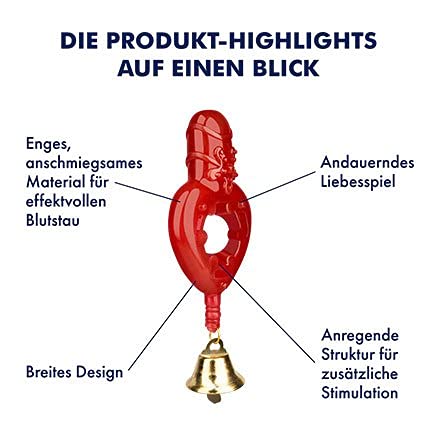 EIS Sextoys Penisring rot Glöckchen 2-5 cm