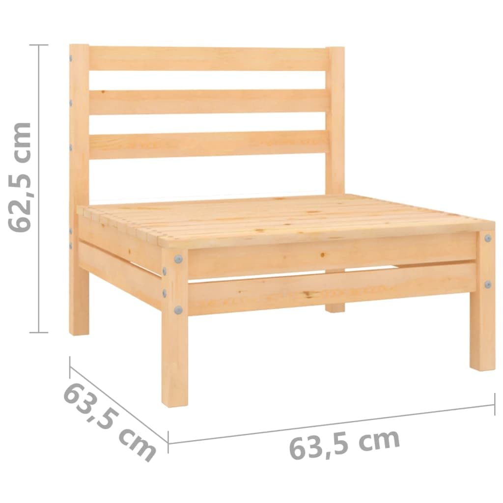 vidaXL Heim & Garten Gartensofa 2-Sitzer Kiefer Braun Massivholz