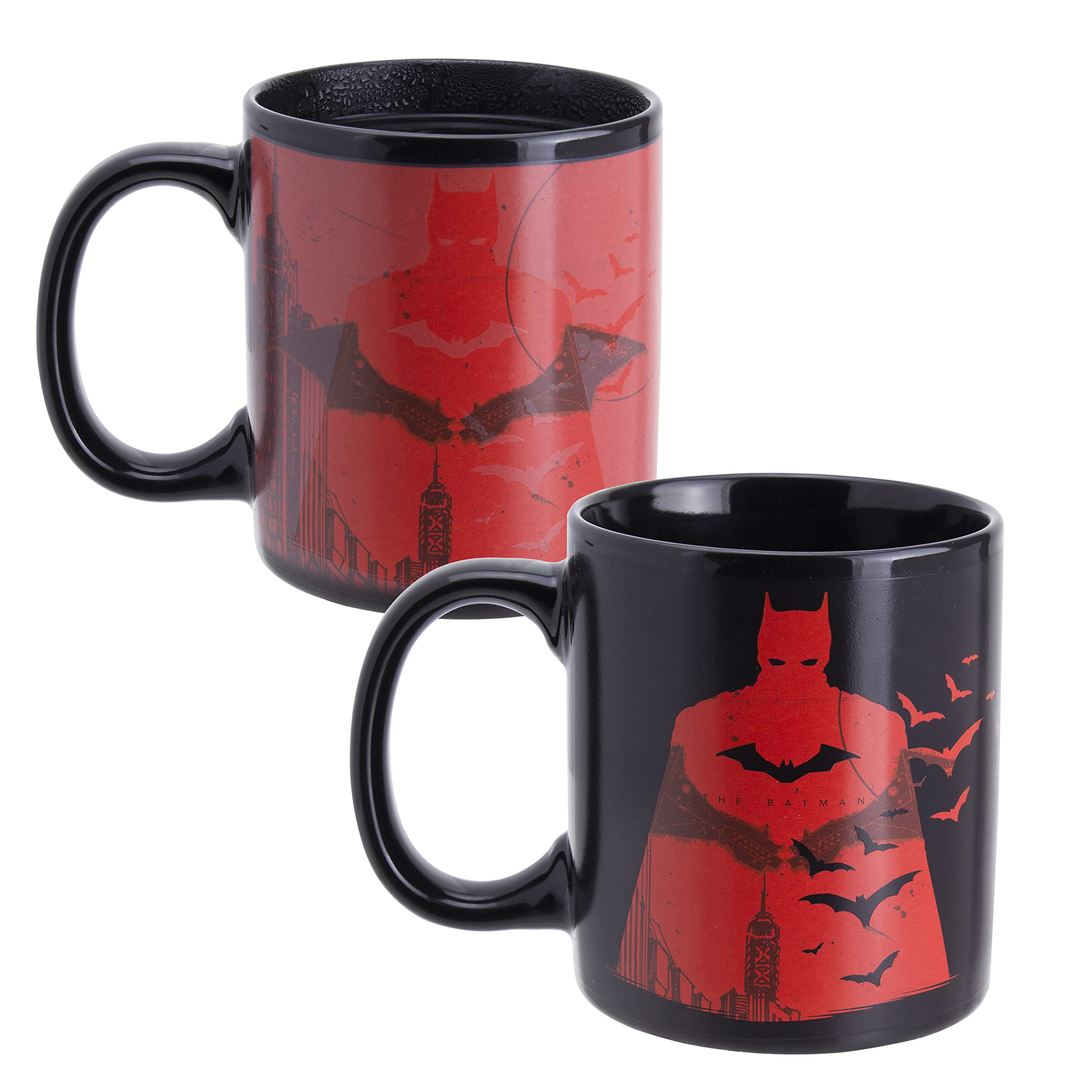 Paladone The Batman Farbwechsel Tasse 300 ml schwarz-rot Keramik