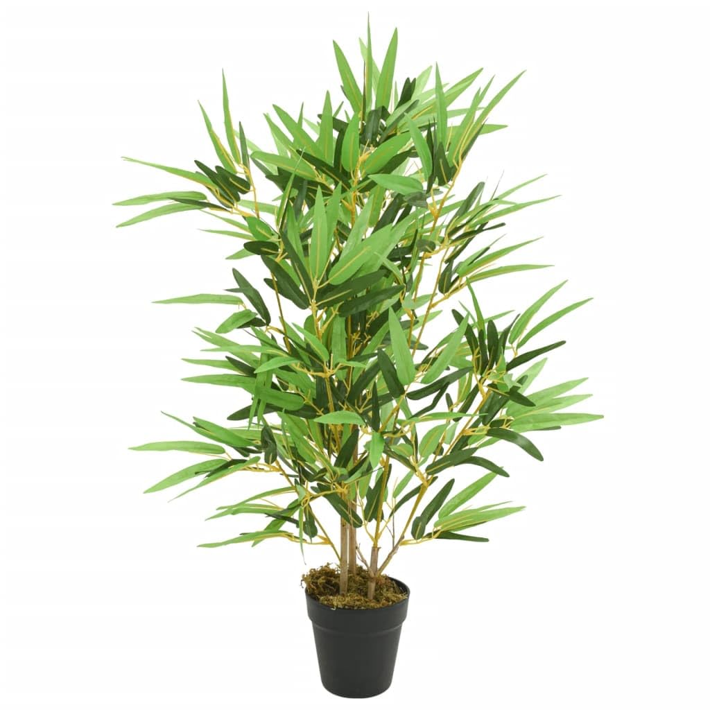 vidaXL Bambusbaum Künstlich Kunstpflanze 80 cm Grün 368 Blätter