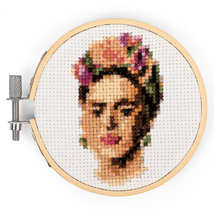 Kikkerland Crafters Frida Mini Cross Stitch Stickset