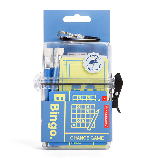 Kikkerland Play Bingo Reisespiel Outdoor-Set mit 50 Karten