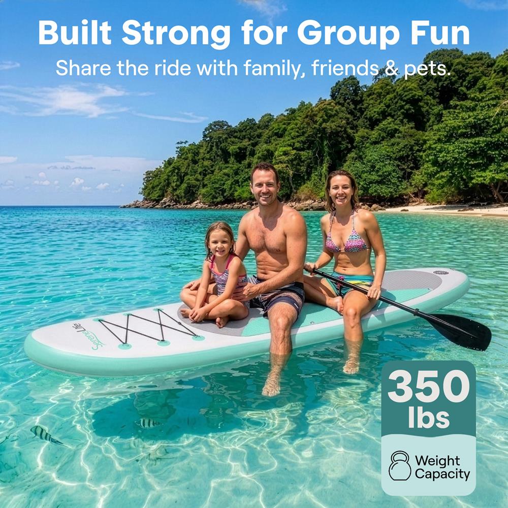 Serenelife Thunder Wave SUP Board 10ft Teal PVC Komplettset