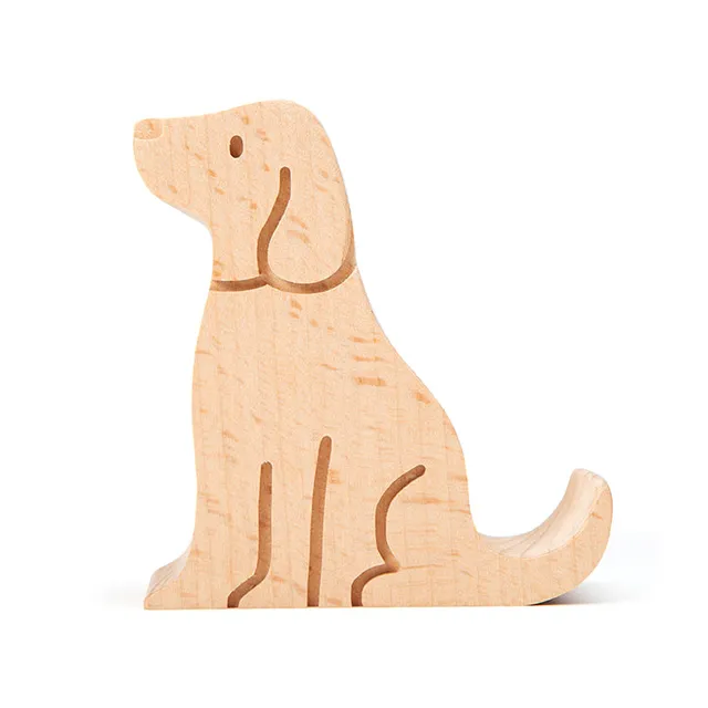 Kikkerland Tech Dog Handyhalter Hund Buche