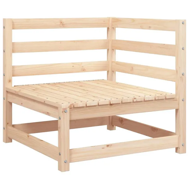 vidaXL Garten Ecksofa Modular Kiefer Massivholz Natur