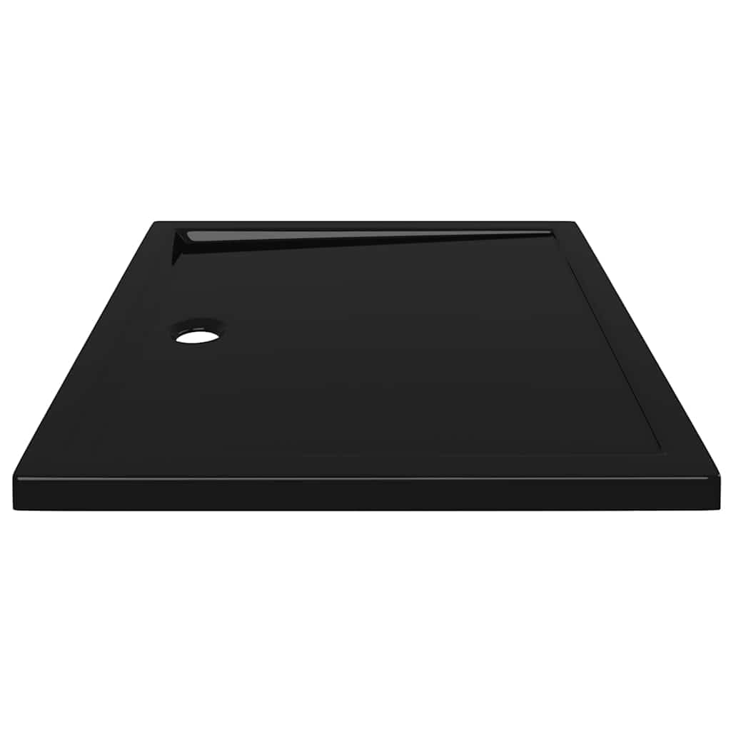 vidaXL Duschtasse 80x90 cm Schwarz ABS flach rechteckig