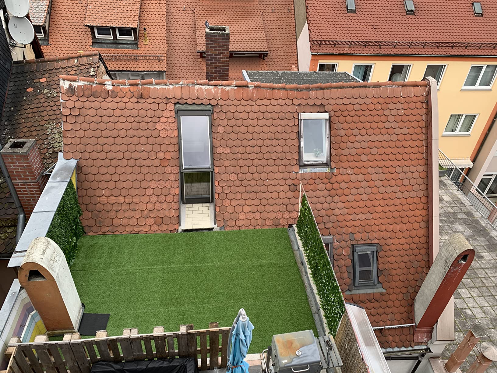 vidaXL Kunstrasen Rasenteppich 0,5x5m 7-9mm Grün UV-beständig