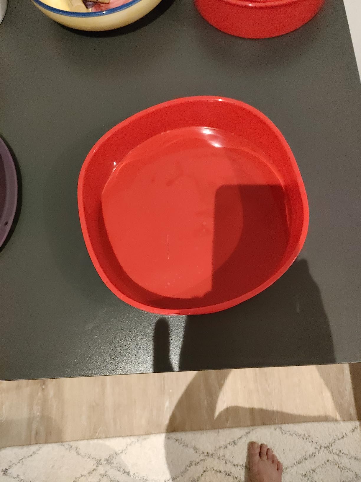 Intirilife Küche Backformen Silikon Rot 4er Set rund