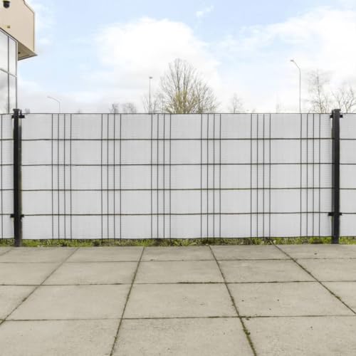 vidaXL Heim & Garten Balkon-Sichtschutz Weiß 255x19 5 Stk Rattan