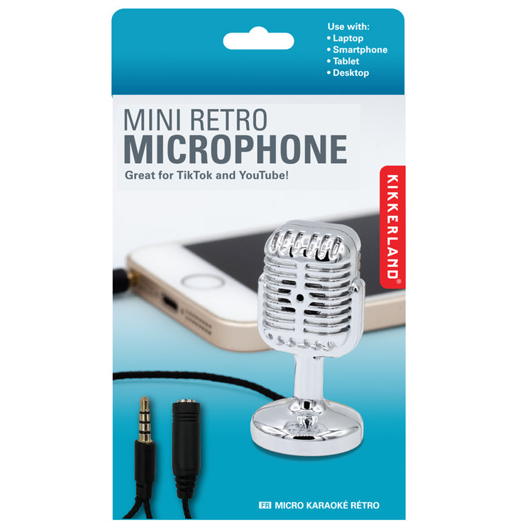 Kikkerland Mini Retro Microphone Mikrofon TikTok