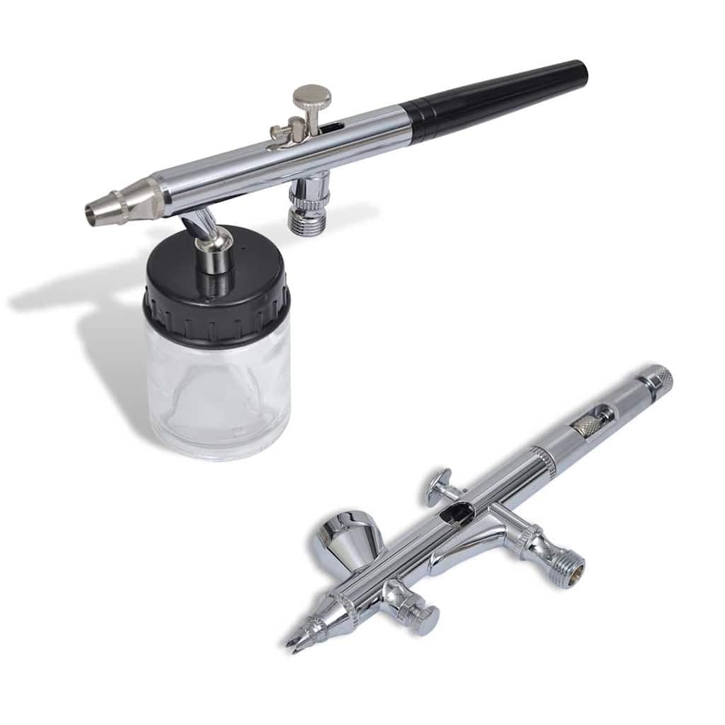 vidaXL Airbrush-Set mit 2 Pistolen Spritzpistolen