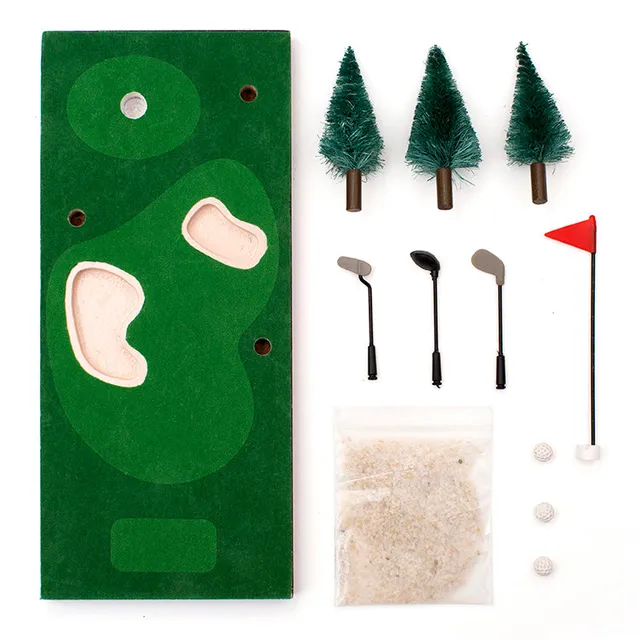 Kikkerland Home Desktop Golf Minigolf Spiel mit Schlägern
