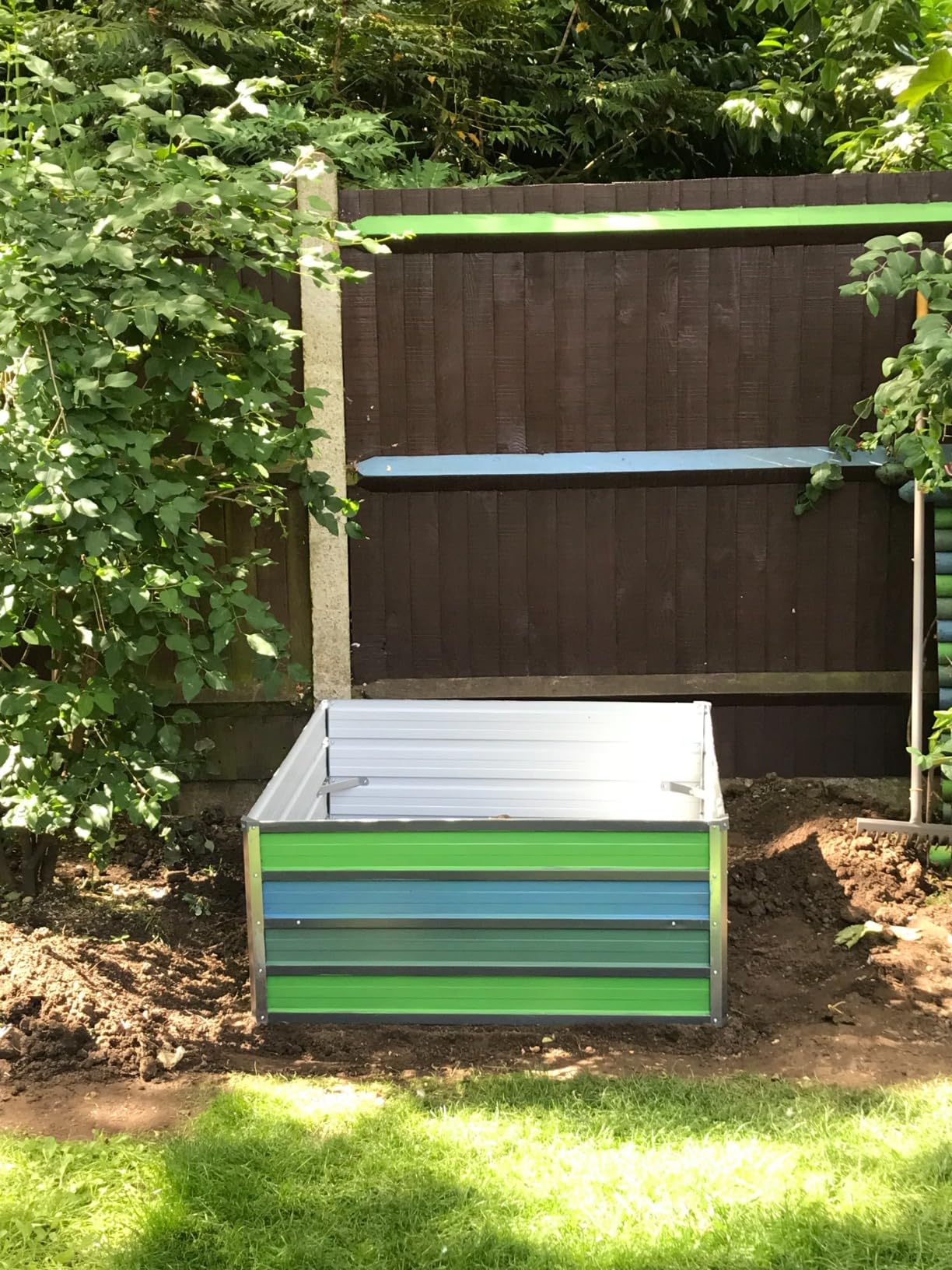 vidaXL Heim & Garten Hochbeet 100x100x45 cm Stahl Anthrazit