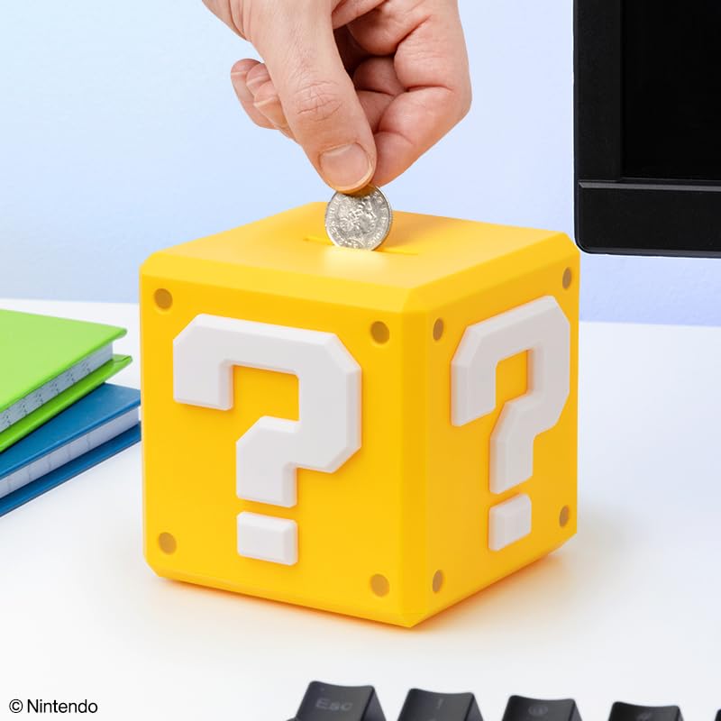 Paladone Super Mario Frageblock Spardose 12 cm Gelb
