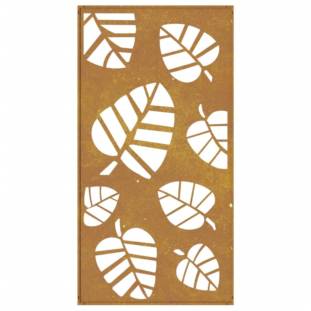 vidaXL Heim & Garten Wanddeko 105x55 cm Cortenstahl Blatt Rost