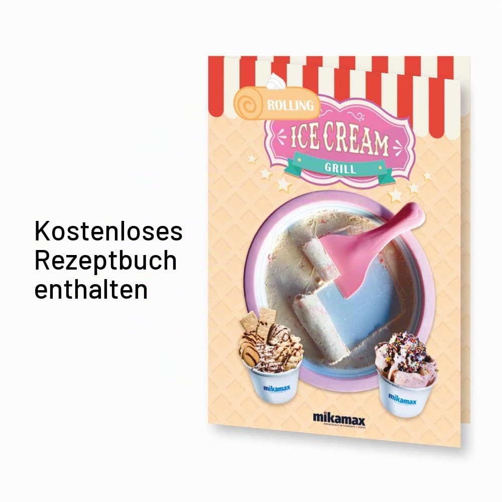 MikaMax Bar & Kitchen Eisplatte Ø30 cm Eismaschine mit Rezepten