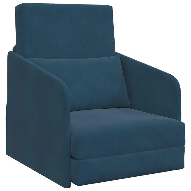 vidaXL Schlafsofa Samt Blau 65x80x83 cm Bodensofa