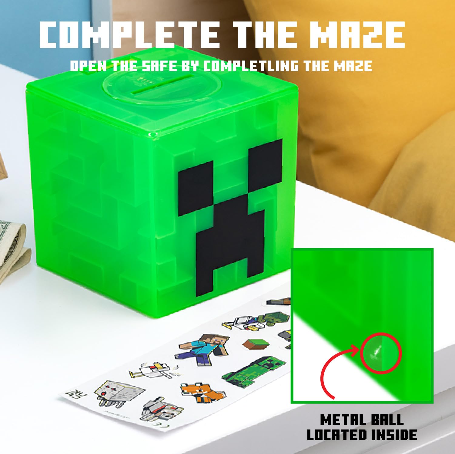 Paladone Minecraft Creeper Maze Safe Spardose 9 cm