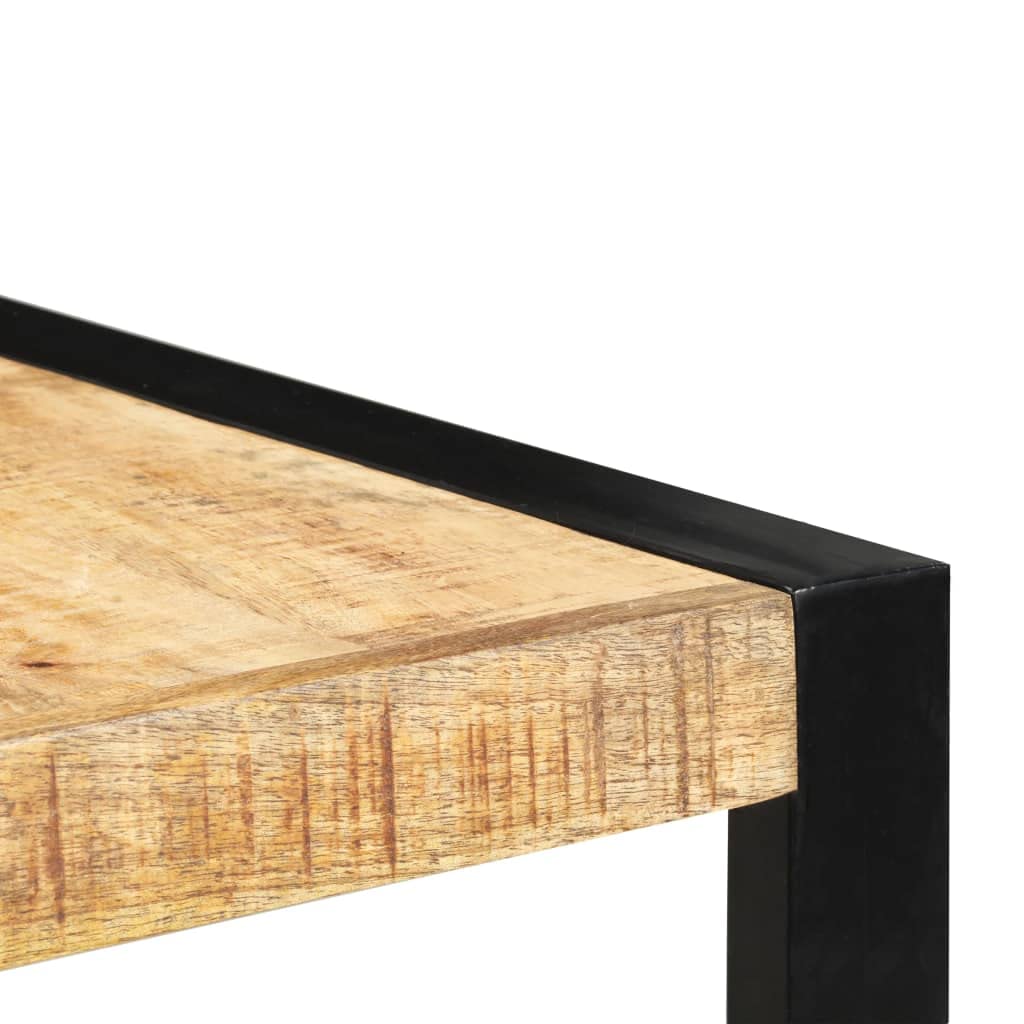 vidaXL Möbel Bartisch 140x70x110 Mango Hellbraun Stahl