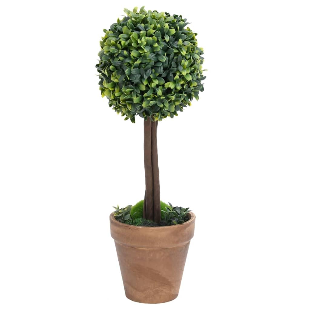 vidaXL Heim & Garten Künstlicher Buchsbaum Kugel 33cm Topf Grün