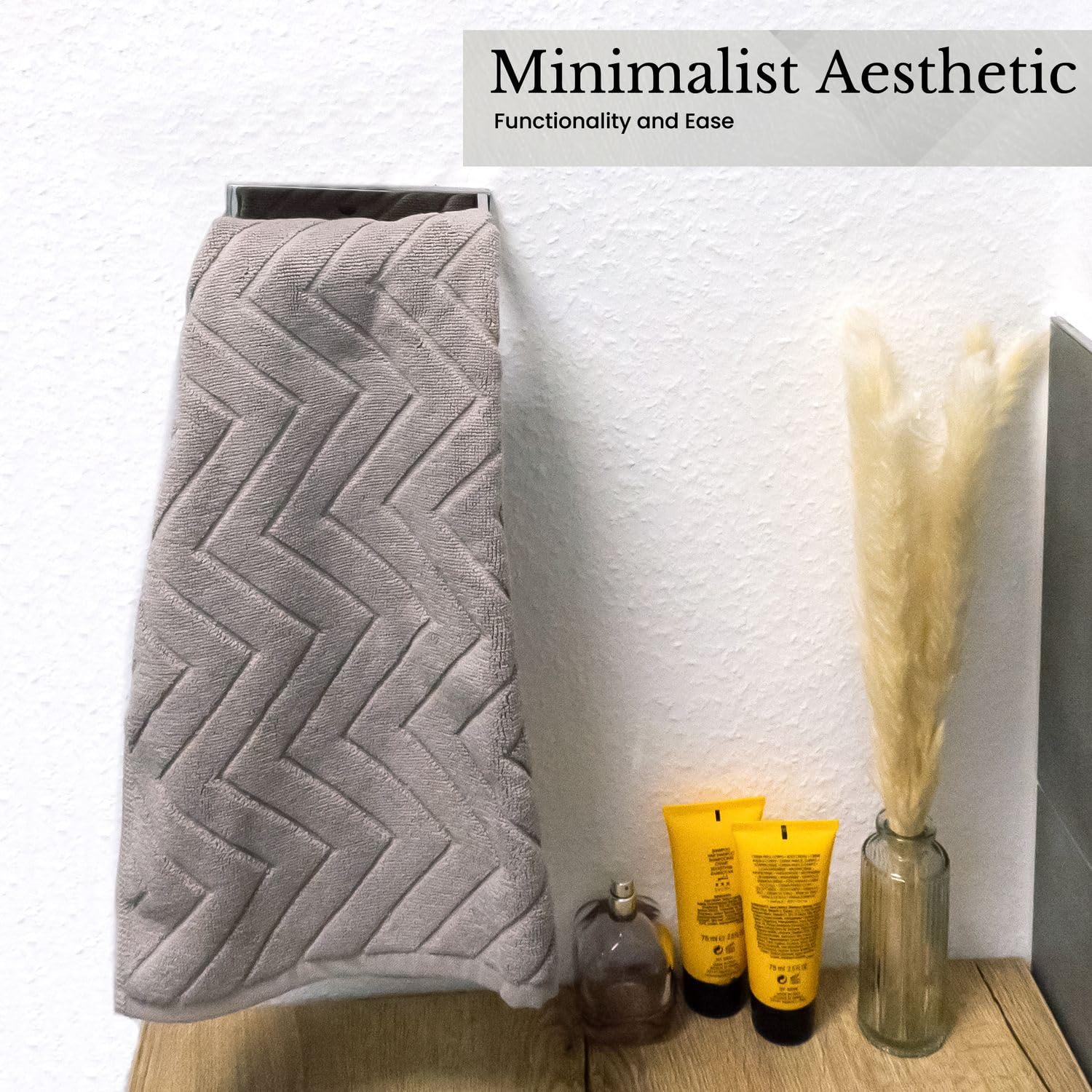Intirilife Toilettenpapierhalter ohne Ablage Silber Edelstahl